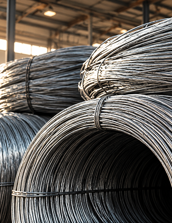 Coils of recovered steel wire